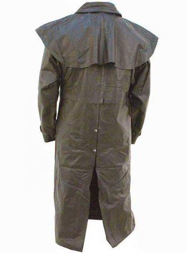 LEATHER DUSTER WITH CAPE