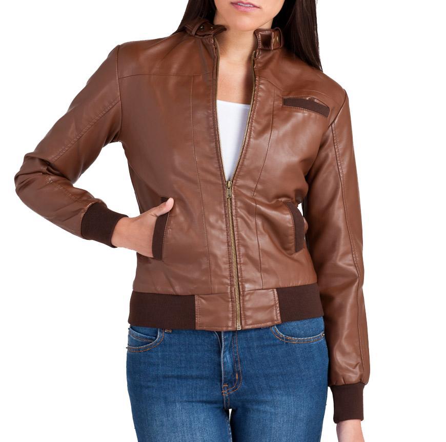 Women Bomber Leather Jackets: Bendy - Xosack