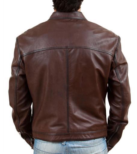 Men Classic Leather Jackets: Brownish - Xosack
