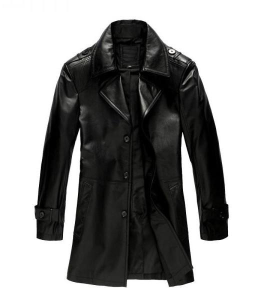 Longtrench Men Leather Coats