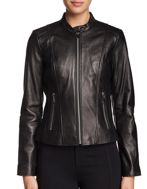 Megna Women Classic Leather Jackets - Xosack