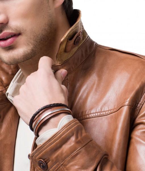 Men Leather Bomber Jackets: Rocko - Xosack