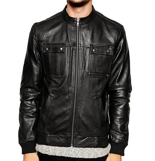 Spinner Men Bomber Leather Jackets