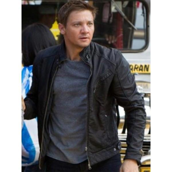 Bourne Legacy Jeremy Renner Black Leather Jacket