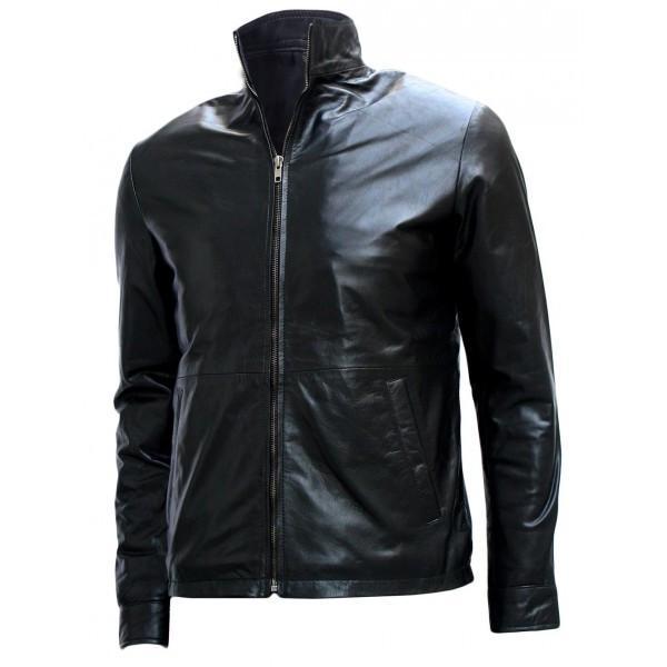 Black Biker Minority Report Leather Jacket
