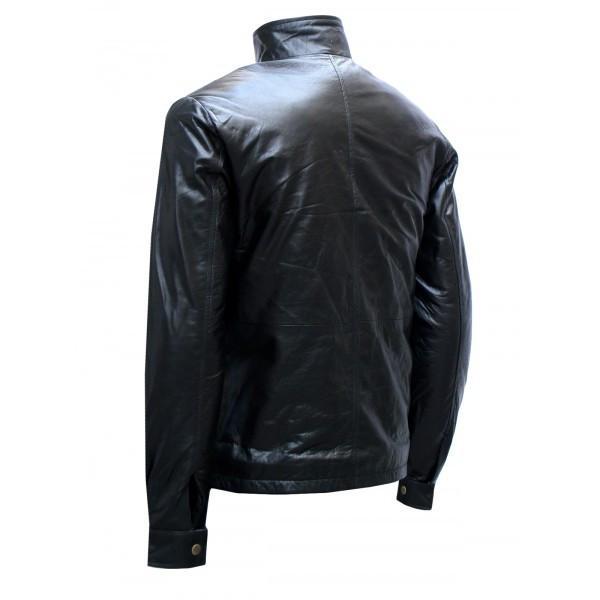 Black Biker Minority Report Leather Jacket