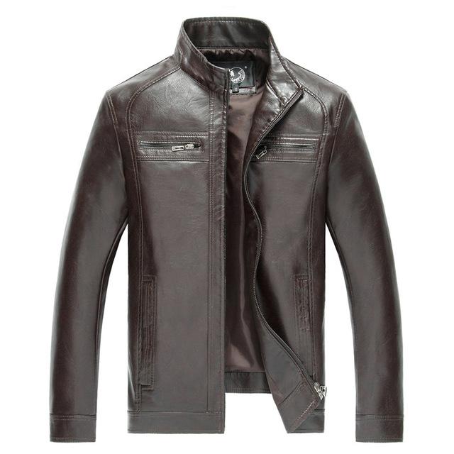 High Quality New Style Brand Luxury Fashion Men's Leather Jacket