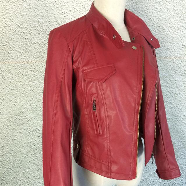 New Arrival Autum & Winter Women Motorcycle Leather Jacket