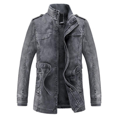 washed Leather Motorcycle Biker Jackets