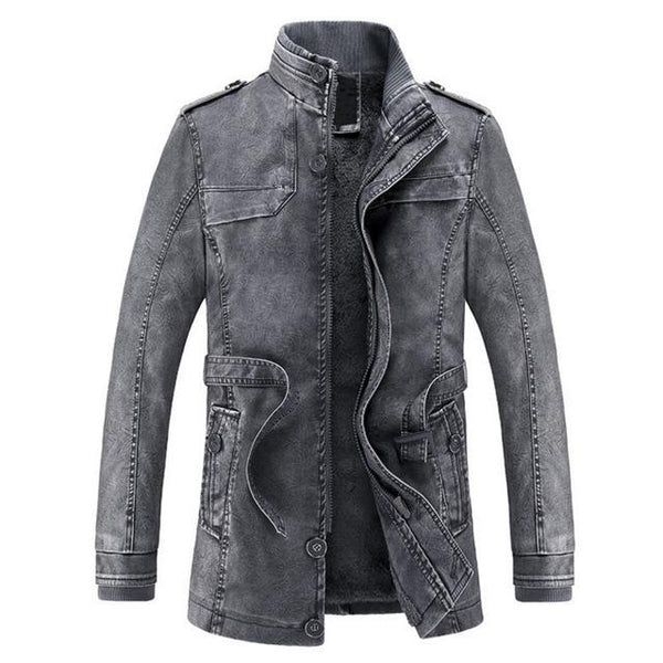 washed Leather Motorcycle Biker Jackets