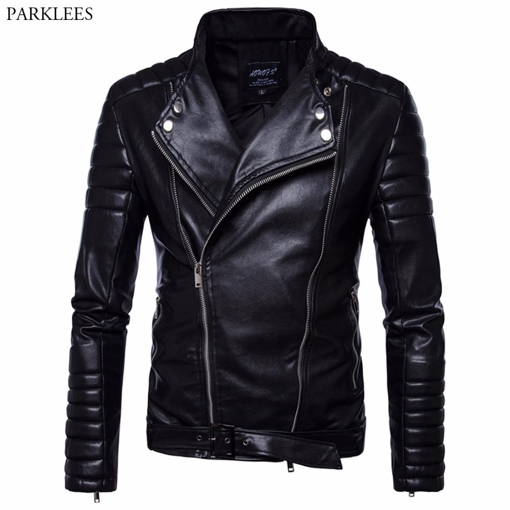 Motorcycle Leather Jacket Men