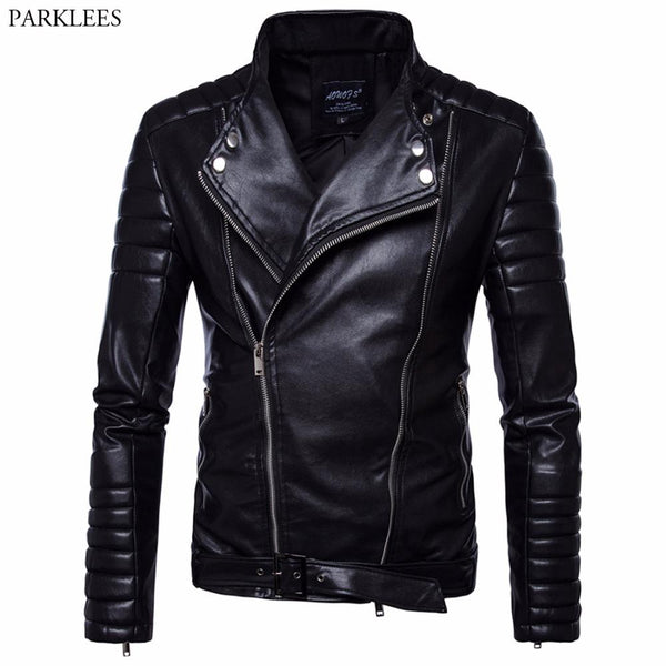 Motorcycle Leather Jacket Men