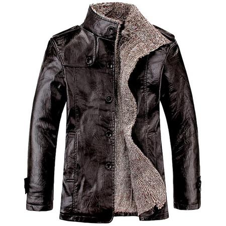 LOMAIYI NEW Plus Size M-8XL Men's Winter Leather Jacket