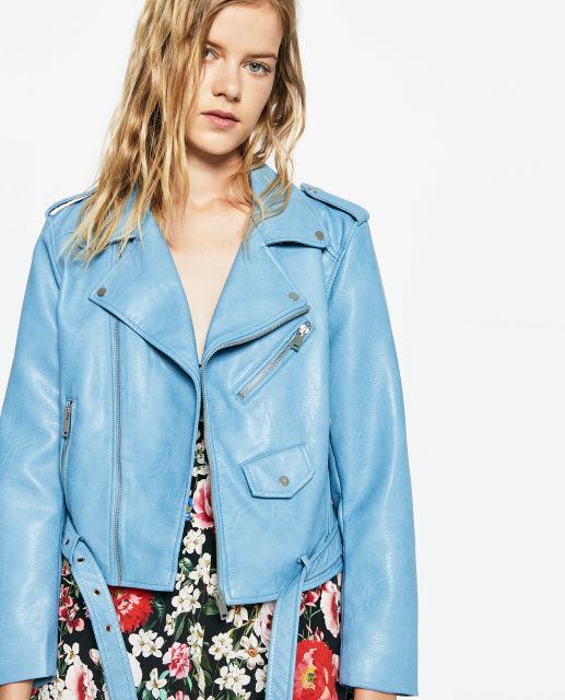 Jazzevar New Autumn High Fashion Street Women's Short Washed PU Leather Jacket