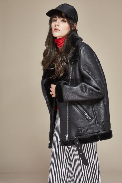 JAZZEVAR high fashion street women's PU leather jacket ca