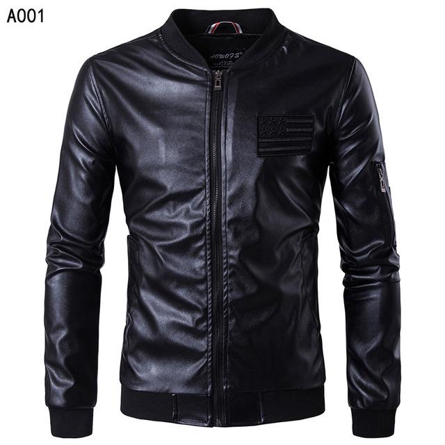 Motorcycle Leather Jacket Men