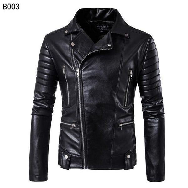 Motorcycle Leather Jacket Men