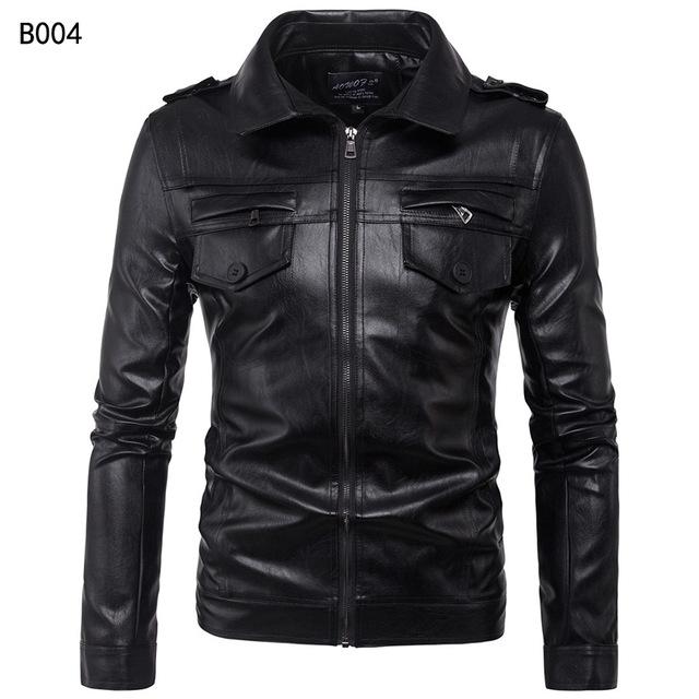 Motorcycle Leather Jacket Men