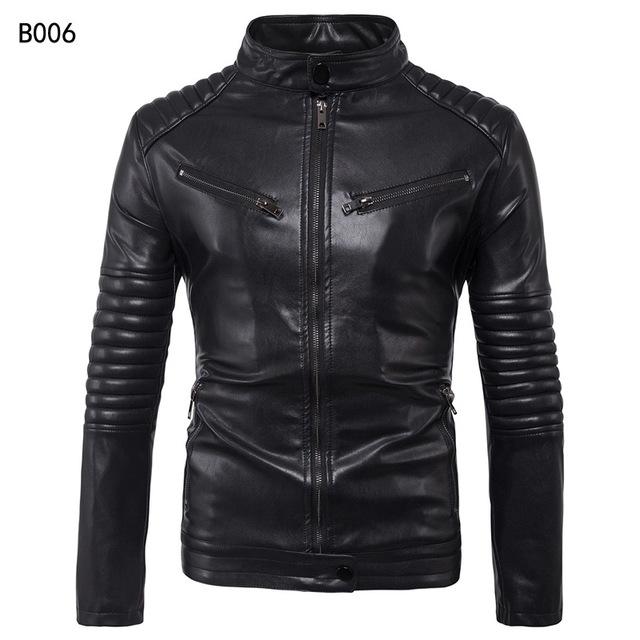 Motorcycle Leather Jacket Men