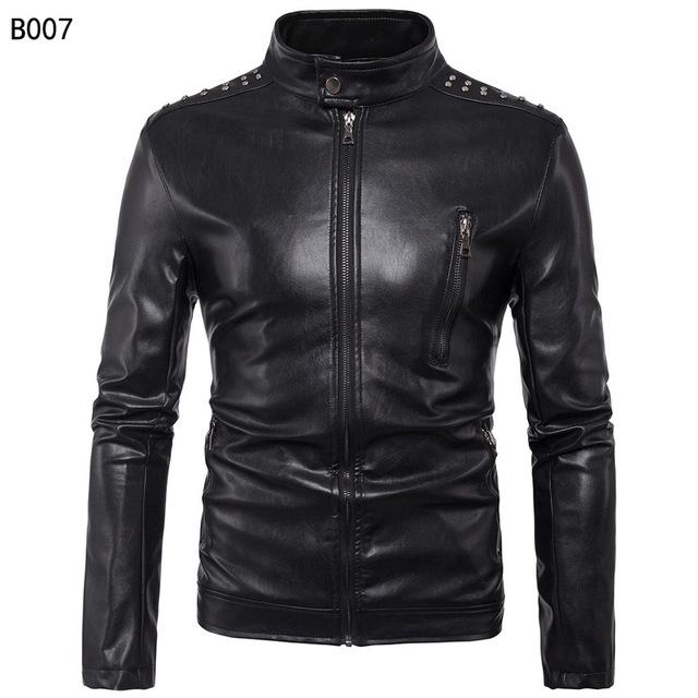 Motorcycle Leather Jacket Men
