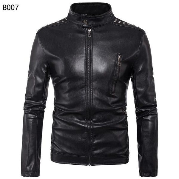 Motorcycle Leather Jacket Men