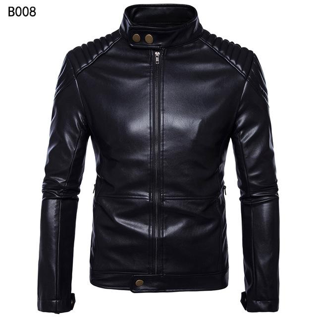 Motorcycle Leather Jacket Men