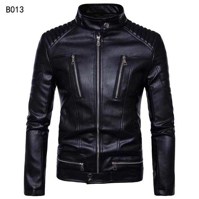 Motorcycle Leather Jacket Men