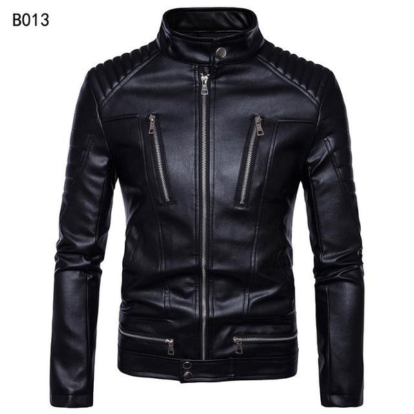 Motorcycle Leather Jacket Men