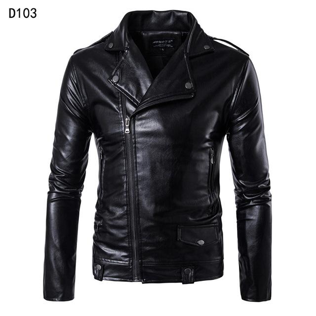 Motorcycle Leather Jacket Men