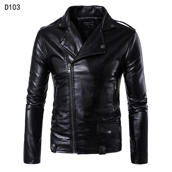 Motorcycle Leather Jacket Men