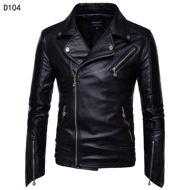 Motorcycle Leather Jacket Men