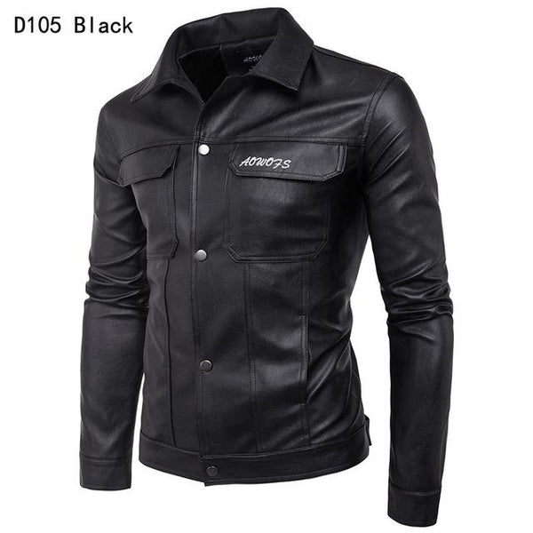 Motorcycle Leather Jacket Men