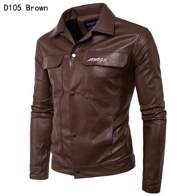 Motorcycle Leather Jacket Men