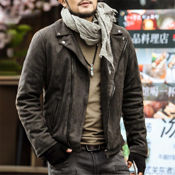 Men motorcycle bikers zipper jacket men