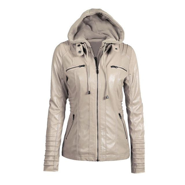 Autumn Winter Women  Leather Jacket