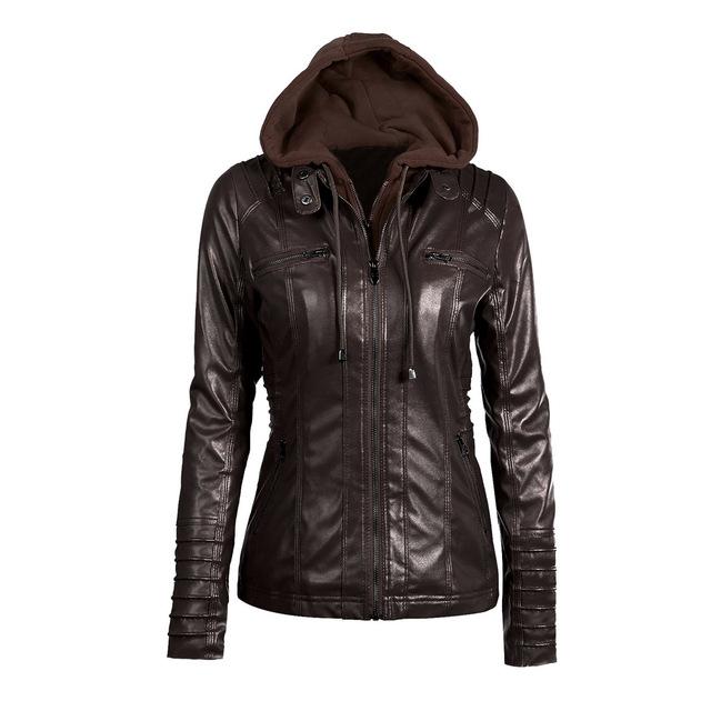 Autumn Winter Women  Leather Jacket
