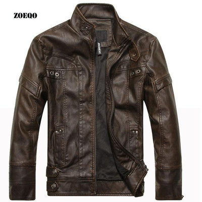 ZOEQO New arrive brand motorcycle leather jacket