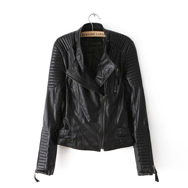 Women PU Leather Jacket new high Fashion
